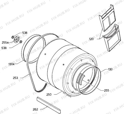 Взрыв-схема стиральной машины Zanussi ZD110 - Схема узла Functional parts 267